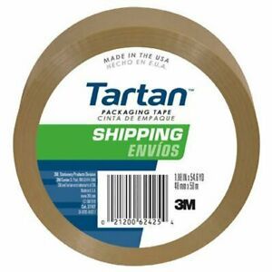 Tartan Box Sealing Tape, 1.88 x 54.6 Yards, Tan (3710T)