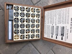 Kingsley Hot Stamp Machine 18pt Hobo Type Dies EUC