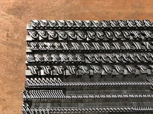 Antique VTG 18pt ATF Fancy Typo Script Letterpress Print Type A-Z Letter # Set