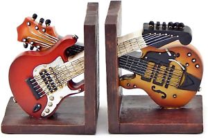 26249 Bookends Vintage Guitar Music Books Holder Gifts 6 Inch