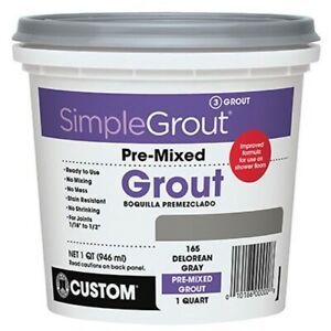 Custom PMG165QT 1-Quart Simple Premium Grout, Delorean Gray