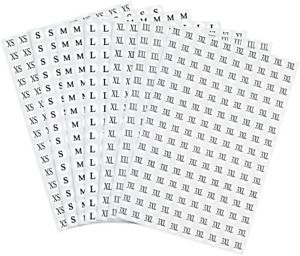 4500 Pieces Clothing Size Stickers 1/2”white Round Labels Adhesive T Shirts