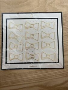 kate spade new york gold bow shaped paper clips paperclips stationery supplies
