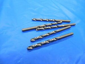 5PCS #1 COBALT TWIST DRILL BIT 0.228 SHANK 2 1/4 LOC 4&#034; OAL