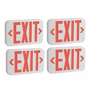 AmazonCommercial LED Emergency Exit Sign UL Certified 4-Pack Double Face Exit...