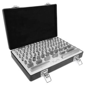 Rectangular Steel Gauge Block Set with Hard-Shelled Carrying Case 81-Piece