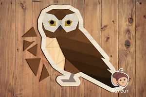 Owl Puzzle SVG Laser cut files for Glowforge, Cricut, Multi-layer