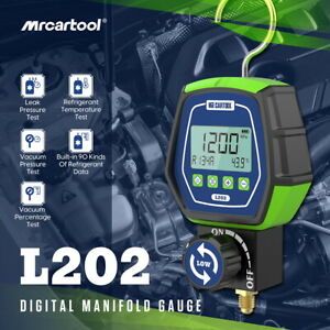 HVAC Refrigeration Digital Manifold Gauge Vacuum Pressure Leakage Temp Tester