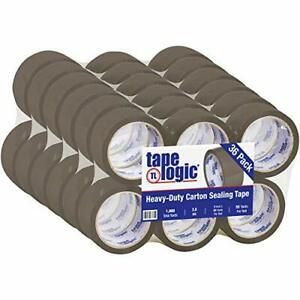 Tape Logic 2 Inch x 55 Yards Tan Hot Melt Packing Tape Heavy-Duty 2.5 Mil Thi...