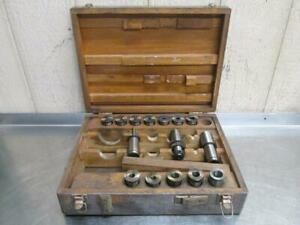 Nikken NMTB40 Collet Chuck Tool Holder Adapter Set Morse Taper 1 2 3 1/8&#034; - 5/8&#034;