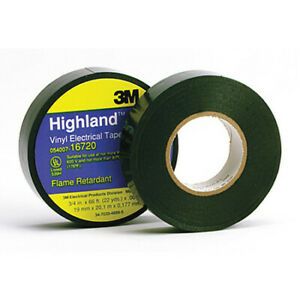HIGHLAND 80004000404 Tape,3/4&#034; x 66 ft.,Vinyl,PK100
