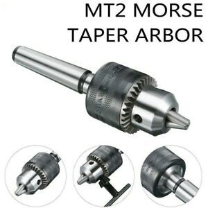 Mini Metal Lathe Tail Stock Drill Chuck Tools W/ MT2 Morse Taper Arbor