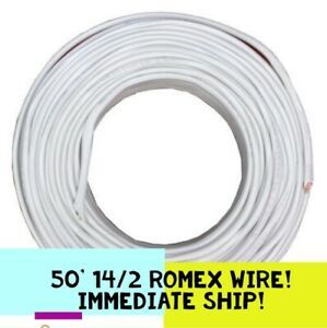 50 FEET 14/2 TYPE NM-B CABLE WITH GROUND WIRE *CUT TO LENGTH*