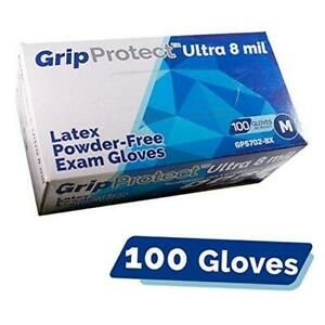 Ultra 8 Mil Latex Exam Gloves, Disposable, Medical, Auto Large (100 Count)