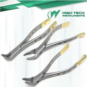 German Dental Tooth Extracting Extraction Forceps -Dental Instrument Gold Handle