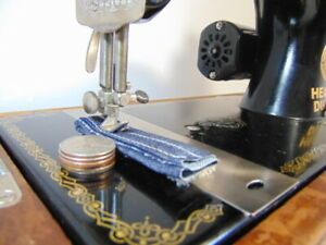 INDUSTRIAL STRENGTH HEAVY DUTY SINGER 128 SEWING MACHINE, DOUBLE BELTING  WOW