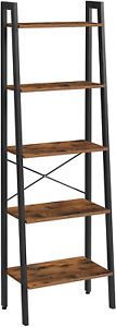 VASAGLE Ladder Shelf, 22.1&#034;L X 13.3&#034;W X 67.7&#034;H, Rustic Brown