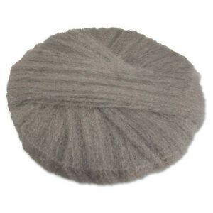 GMT 120170 Radial Steel Wool Pads, Grade 0 (fine), 17&#034; Dia, Gray, PK12