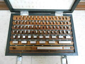 81 Piece Gage Block Set / Gauge Blocks with Wood Case