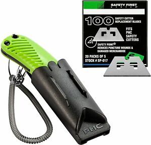 Pacific Handy Cutter S5R Safety Cutter + SP017 Safety Point Blade Pack Of 100 +
