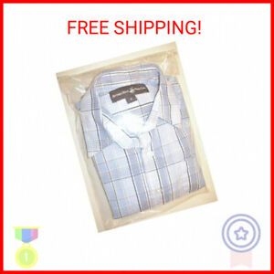 100 - 12 x 15&#034; Poly Clear Plastic T-Shirt / Apparel Bags 1 Mil 2&#034; Back Flap  …