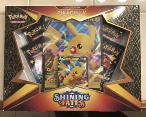 New Pokemon TCG Shining Fates Pikachu V Collection Box Factory Sealed