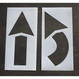 RAE STL-116-4042 Pavement Stencil,42 in,Arrow Kit,1/16