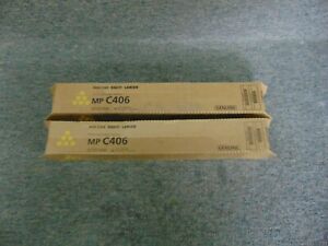 842094 New Genuine Ricoh Savin Lanier (2pk) Yellow Print Cartridges for MP C406