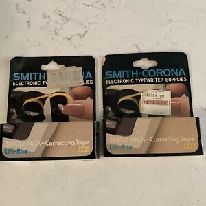 Vintage Lot Smith Corona 2 Single Pack Correcting Tape Electronic Typewriter New