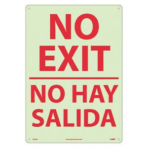 NMC GL64RC No Exit Sign, English, Spanish