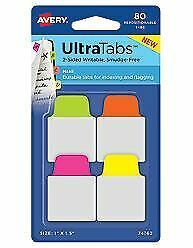 Avery-Dennison 74762 Ultra Tabs Repositionable Tabs, Green, Orange,