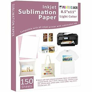 Sublimation Paper - 8.5 x 11 Inches, 150 Sheets for Any Inkjet Printer with Subl