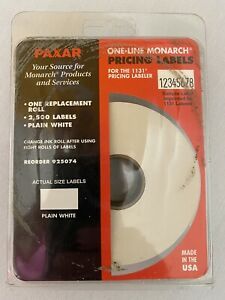 NEW IN PKG Pricing Labels for Monarch Paxar 1131 WHITE 1 Line Pricing Labels