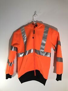 TINGLEY Class 3 Fleece hoodie HI Visibility size S orange NWOT