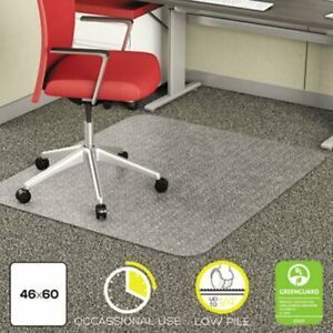 Deflect-o EconoMat Chair Mat for Low Pile Carpet, 46w x 60h, Clear (DEFCM11442F)