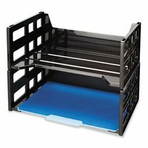 Officemate High Rise Desk Tray, 2 Sections, 13.25 x 9 x 10.25, 2/Pack (OIC26056)