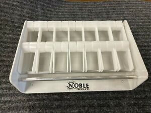 NOBLE 7-Slot Plastic Label Dispenser Rack, Holds 7 Rolls of 1&#034; Wide