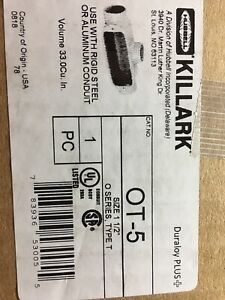Hubbell Killark Ot-5 Conduit Outlet Body,1-1/2 In.