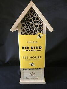 NEW Bambeco Bee House Bee Kind To Friendly Bees 12&#034; - 100% Wood