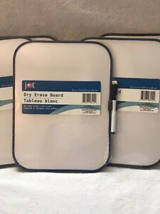 5..JOT Dry Erase Board 8.5&#034; x 11&#034; Marker &amp; Eraser Included.  Magnetic Strips