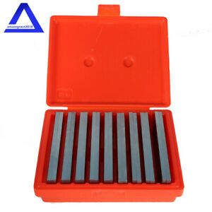 Set of 9 Pairs 1/4&#039;&#039; Steel Parallel 6&#039;&#039; Long 0.0002&#039;&#039; Square  3/4 to 1-3/4