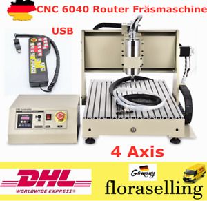 4 Aixs USB CNC 6040 Engraver 1500W Metal Wood 3D Carving Milling + Controller