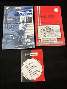 SEARS CRAFTSMAN HANDBOOKS, LOT OF 3, 1972-1978