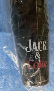 Jack And Coke Plastic Cups, 12oz, Factory Sealed Sleeve Of 25.