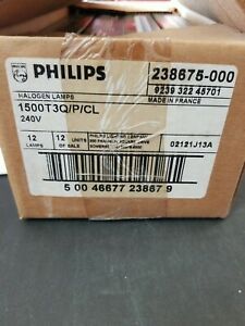 NEW LOT OF 12 PHILIPS 1500T3Q/P/CL HALOGEN LAMP 277V 1500 WATT