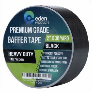 Real Premium Grade Gaffer Tape 2&#034; X 30 Yards by EdenProducts, Strongest On The &amp;