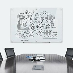 Amazon Basics Glass Board, Non-Magnetic Dry Erase White Board, Frameless,...