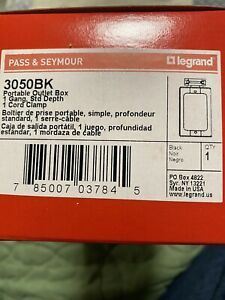 pass and seymour legrand 3050BK Portable Outlet Box 1 Gang With Cord Clamp