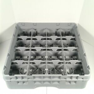 Cambro 16 Cup Glass Rack Tray &amp; Extender Pack Commercial Dishwasher Dish Washer