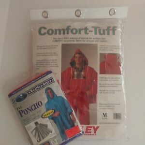 New in package Tingley Rubber Rain Suit  #S63219 Size Medium Orange &amp; PVC Poncho